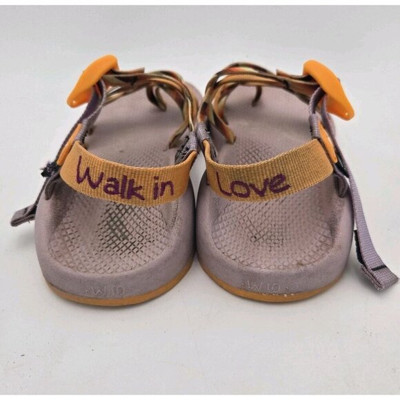 Chaco Women’s ZCloud X2 Puzzle Poppy Sandal Size 10 Walk In Love Purple Orange - Picture 3 of 7